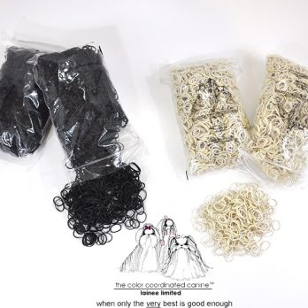 LaineeLTD – גומיות לרולים – 1.5 ס”מ שחור / לבן