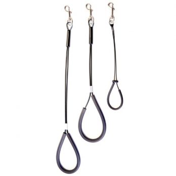 Show Tech – רצועת ריסון לכלב לשולחן הטיפוח מתכת עטוף סיליקון שחור