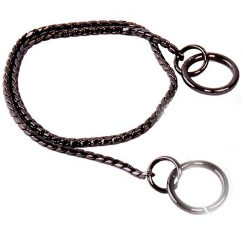 Show Tech – קולר חנק נחש לתערוכות – שחור פחם