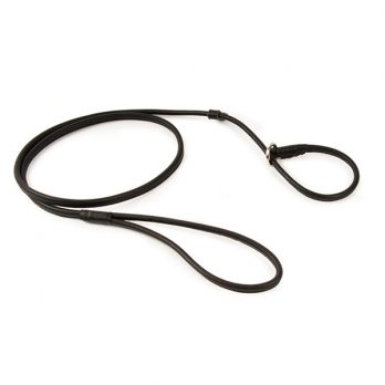 Show Tech – רצועת הולכה חנק מתכוונן עור עגול – שחור