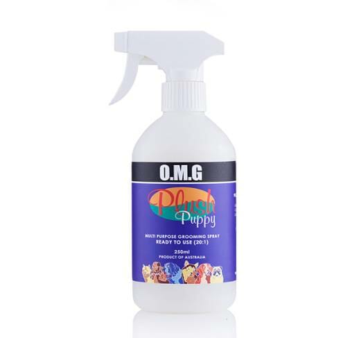 Plush Puppy - ספריי הברשה מוכן לשימוש דוחה עפר OMG Ready To Use Grooming Spray