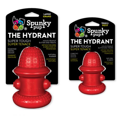 Spunky Pup - צעצוע נשיכה 100% גומי טבעי בצורת צינור כיבוי אש DOUBLE WALL HYDRANT