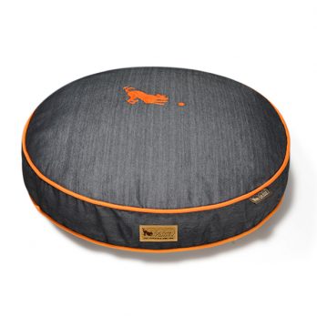 P.L.A.Y – מיטה עגולה ג’ינס / כתום ROUND BED – DENIM – ORANGE