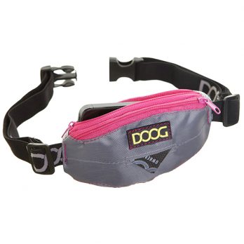 DOOG – פאוץ’ מיני רצועה נמתחת אפור וורוד ניאון – MINI STRETCH BELT GREY & NEON PINK