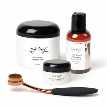 Eye Envy – סט סטרטר להסרת כתמי דמעות לכלבים + מברשת גדולה