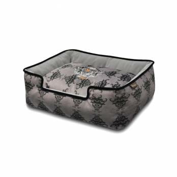 P.L.A.Y – מיטה מלכותית  LAUNGEBED –  Royal Crest Lounge Bed Ivory Black/Cool Gray