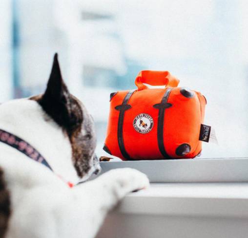 Pet Play - צעצוע בד בצורת תיק טיולים - ECO Play Globetrotter Collection Travel bag