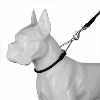 Show Tech – קולר חצי חנק + רצועה עגולה מעור אייל 3.5MM * MAX 25CM