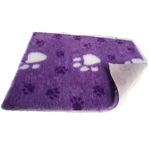Vet Bedding - משטח רב תכליתי Purple Large White Paw High Grade Bed Fleece for Pets