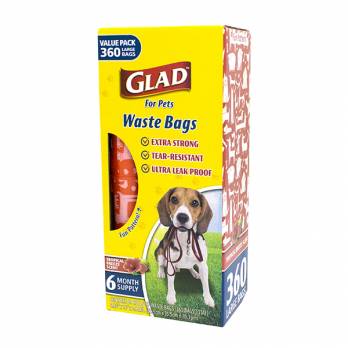 GLAD – שקיות גדולות 360יח’ לאיסוף צרכים WASTE BAGS – TROPICAL BREEZE SCENT 23.5X35.5cm