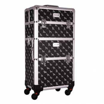 Groom X – מזוודת טיפוח מהודרת Grooming Case XL 2 in one with 4 Wheels and Telescopic Handle with K-Design