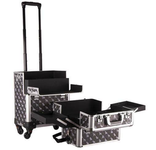 Groom X - מזוודת טיפוח מהודרת Grooming Case XL 2 in one with 4 Wheels and Telescopic Handle with K-Design