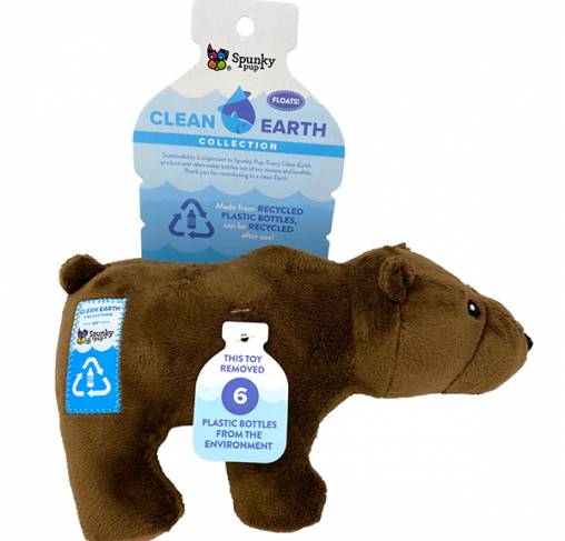 Spunky Pup - צעצוע דב CLEAN EARTH PLUSH BEAR