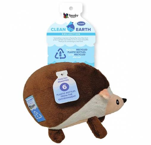 Spunky Pup - צעצוע קיפוד CLEAN EARTH PLUSH HEDGEHOG L