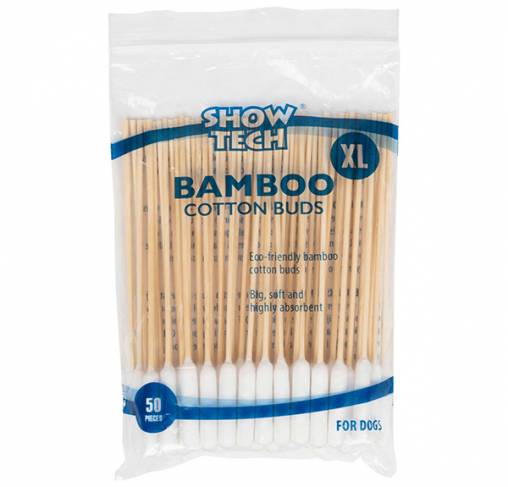 Show Tech  - מקלות במבוק לניקוי אוזניים Bamboo Cotton Buds 50 Pcs – XL