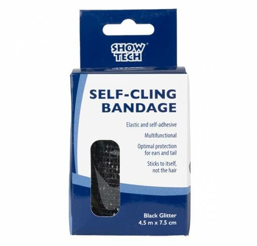 SHOW TECH - תחבושת נצמדת שחור נצנצים 7.5X4.5 ס"מ Self-Cling Bandage