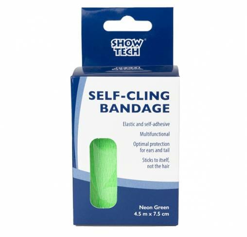 SHOW TECH - תחבושת נצמדת ירוק נאון 7.5X4.5 ס"מ Self-Cling Bandage
