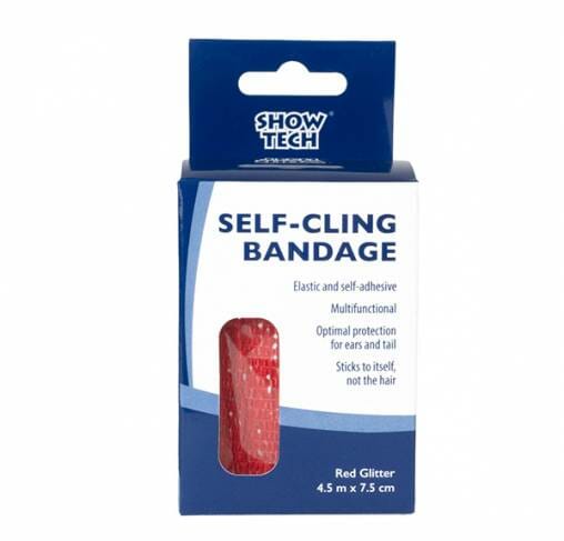 SHOW TECH - תחבושת נצמדת אדום נצנצים 7.5X4.5 ס"מ Self-Cling Bandage