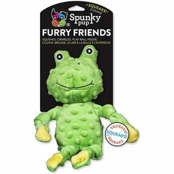 Spunky Pup – צעצוע חברים פרוותיים צפרדע 13” FROG SQUEAKER
