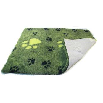 Vet Bedding – משטח רב תכליתי Green Large Lime Green Paw High Grade Bed Fleece for Pets