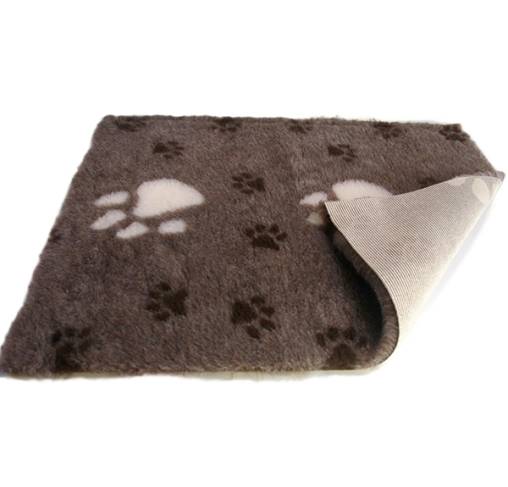 Vet Bedding - משטח רב תכליתי Grey Large White Paw High Grade Bed Fleece for Pets