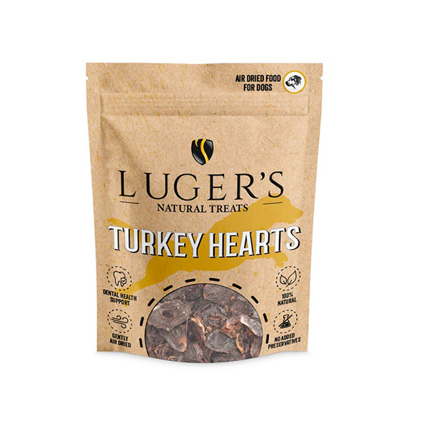 Luger's Natural Treats Turkey Hearts Dog Treat 150g