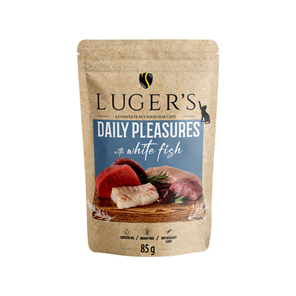 Luger's Daily Pleasures wet cat food with white fish 85 g