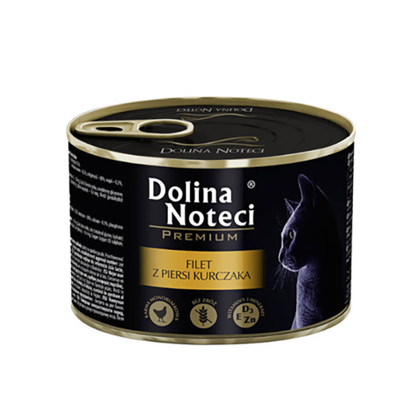 Wet cat food Dolina Noteci Premium chicken breast fillet 185 g