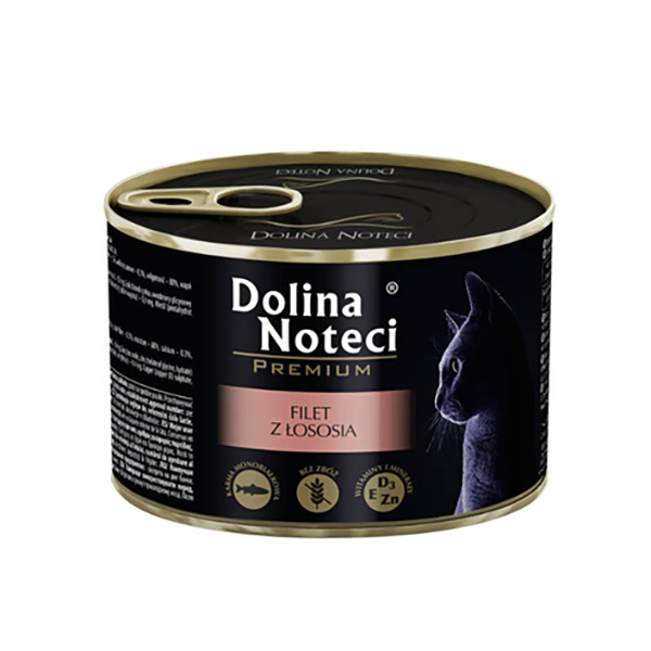 Wet cat food salmon fillet Dolina Noteci Premium 185 g