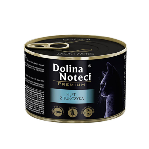 Wet cat food with tuna fillet Dolina Noteci Premium 185 g