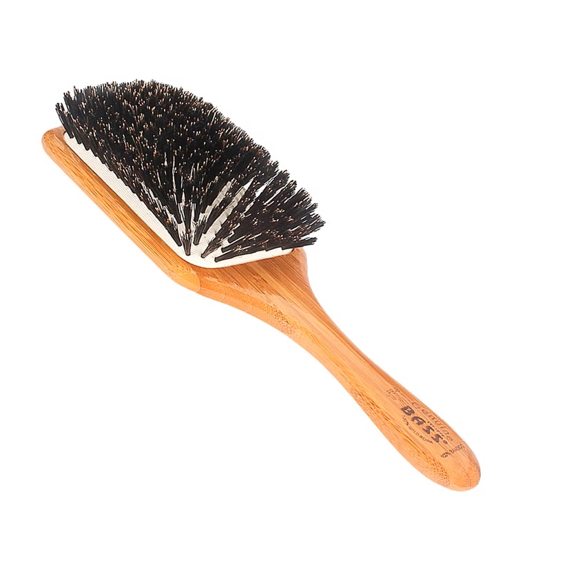 BASS Natural Boar Bristle Hairbrush Lg Paddle 2